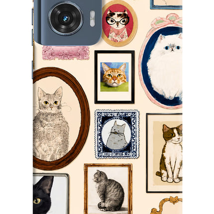 Mirror Cats Moto Edge 50 Fusion Hard Case Back Cover by Casekaro