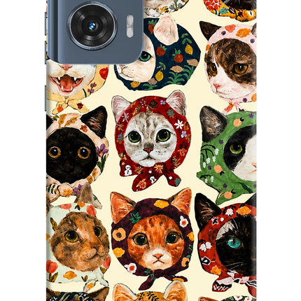 Cool Cat Moto Edge 50 Fusion Hard Case Back Cover by Casekaro