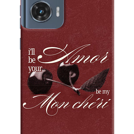 Velvet Cherry Moto Edge 50 Fusion Hard Case Back Cover by Casekaro