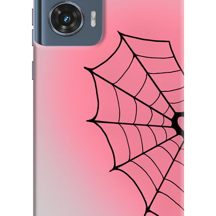 Pink Web Moto Edge 50 Fusion Hard Case Back Cover by Casekaro