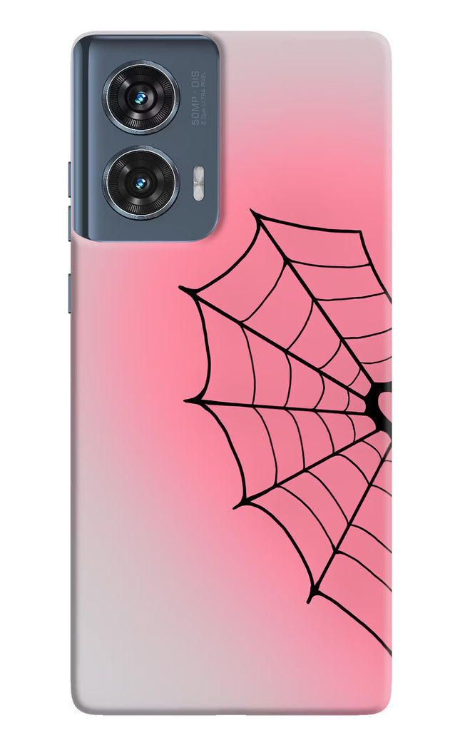 Pink Web Moto Edge 50 Fusion Hard Case Back Cover by Casekaro