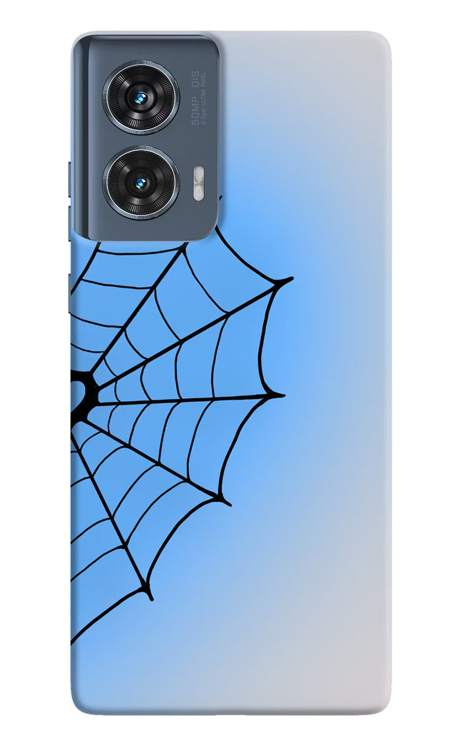 Blue Web Moto Edge 50 Fusion Hard Case Back Cover by Casekaro