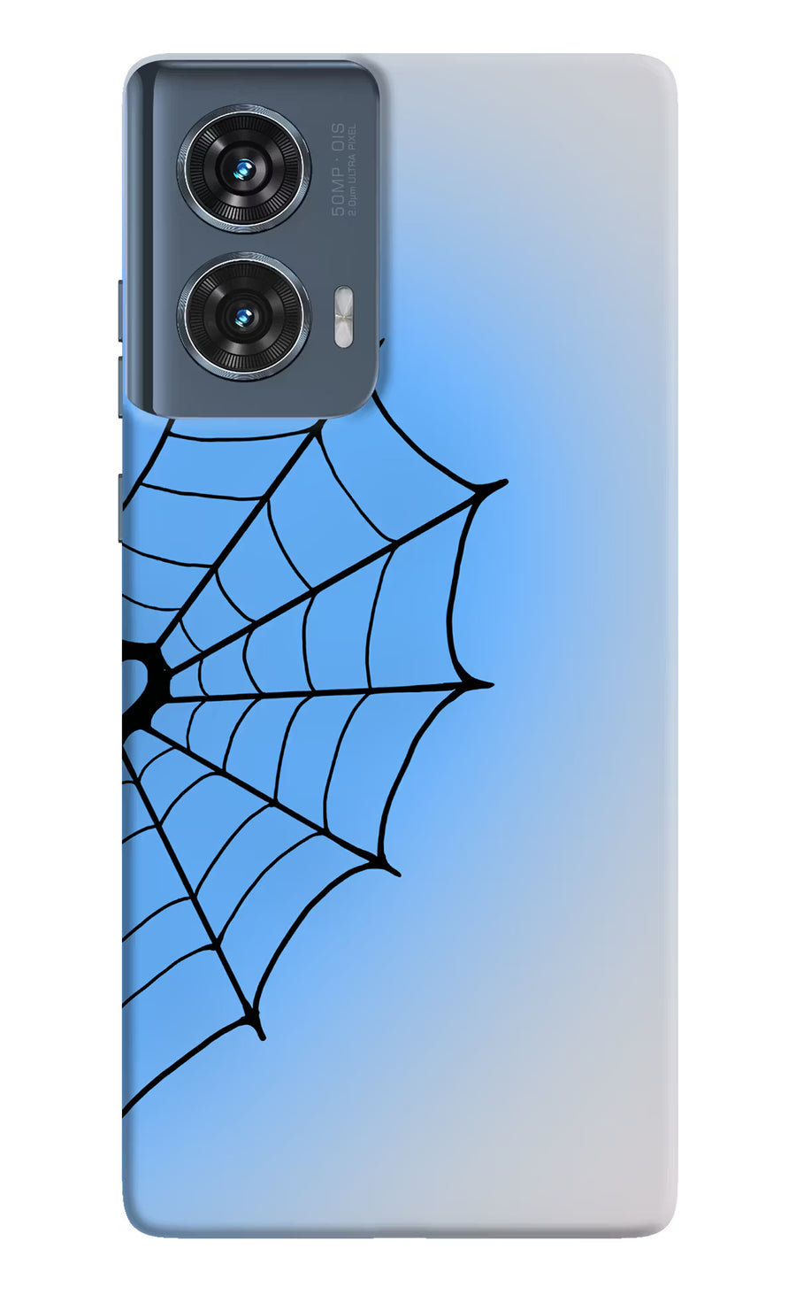 Blue Web Moto Edge 50 Fusion Back Cover, Hard case