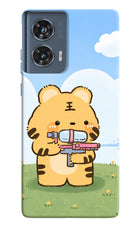 Tiger Treat Moto Edge 50 Fusion Hard Case Back Cover by Casekaro