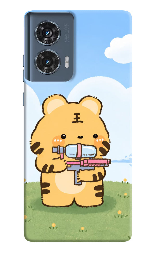 Tiger Treat Moto Edge 50 Fusion Hard Case Back Cover by Casekaro