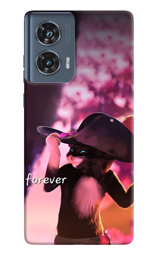 Forever Cat Moto Edge 50 Fusion Hard Case Back Cover by Casekaro