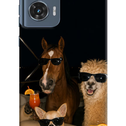 Party Squad Moto Edge 50 Fusion Hard Case Back Cover by Casekaro