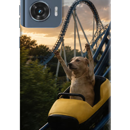 Rollercoaster Dog Moto Edge 50 Fusion Hard Case Back Cover by Casekaro