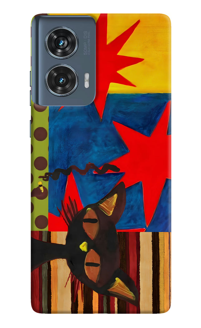 Pop Cat Moto Edge 50 Fusion Hard Case Back Cover by Casekaro