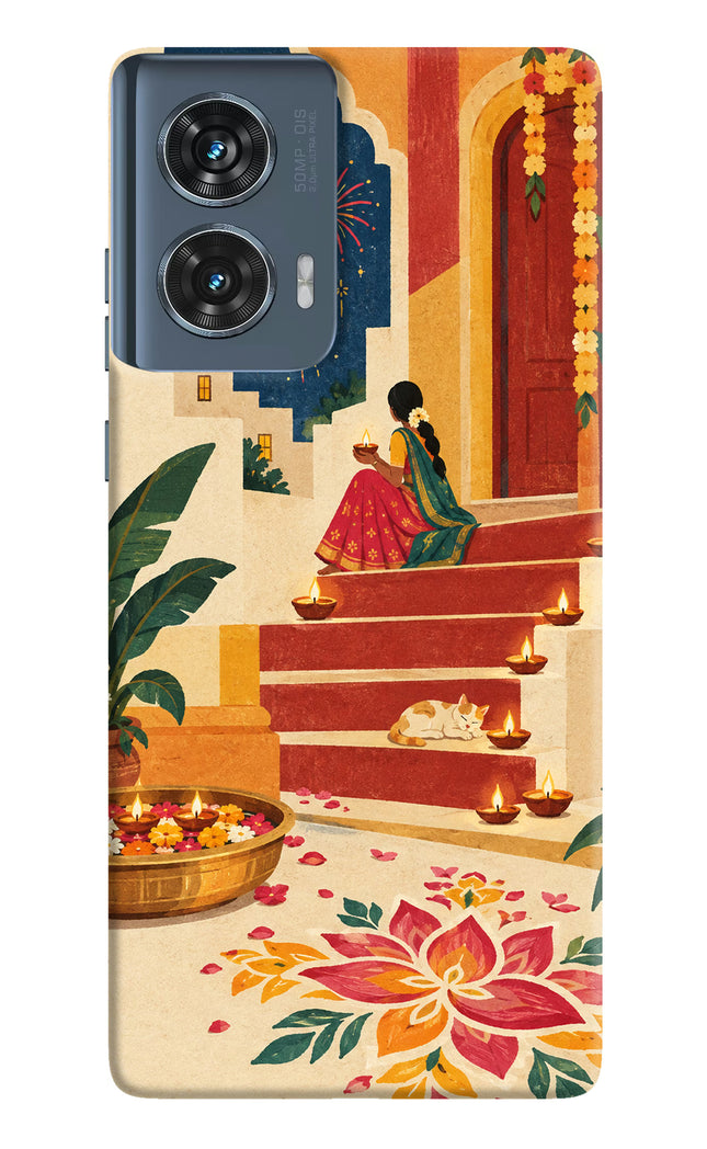 Diwali Rangoli Moto Edge 50 Fusion Back Cover