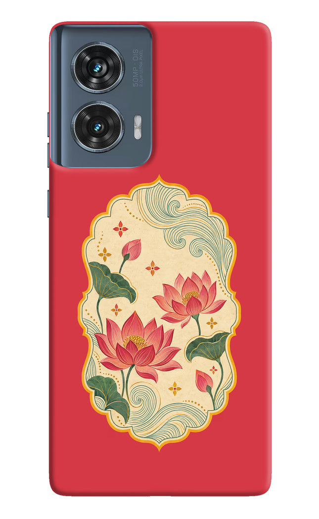 Pink Lotus Moto Edge 50 Fusion Back Cover