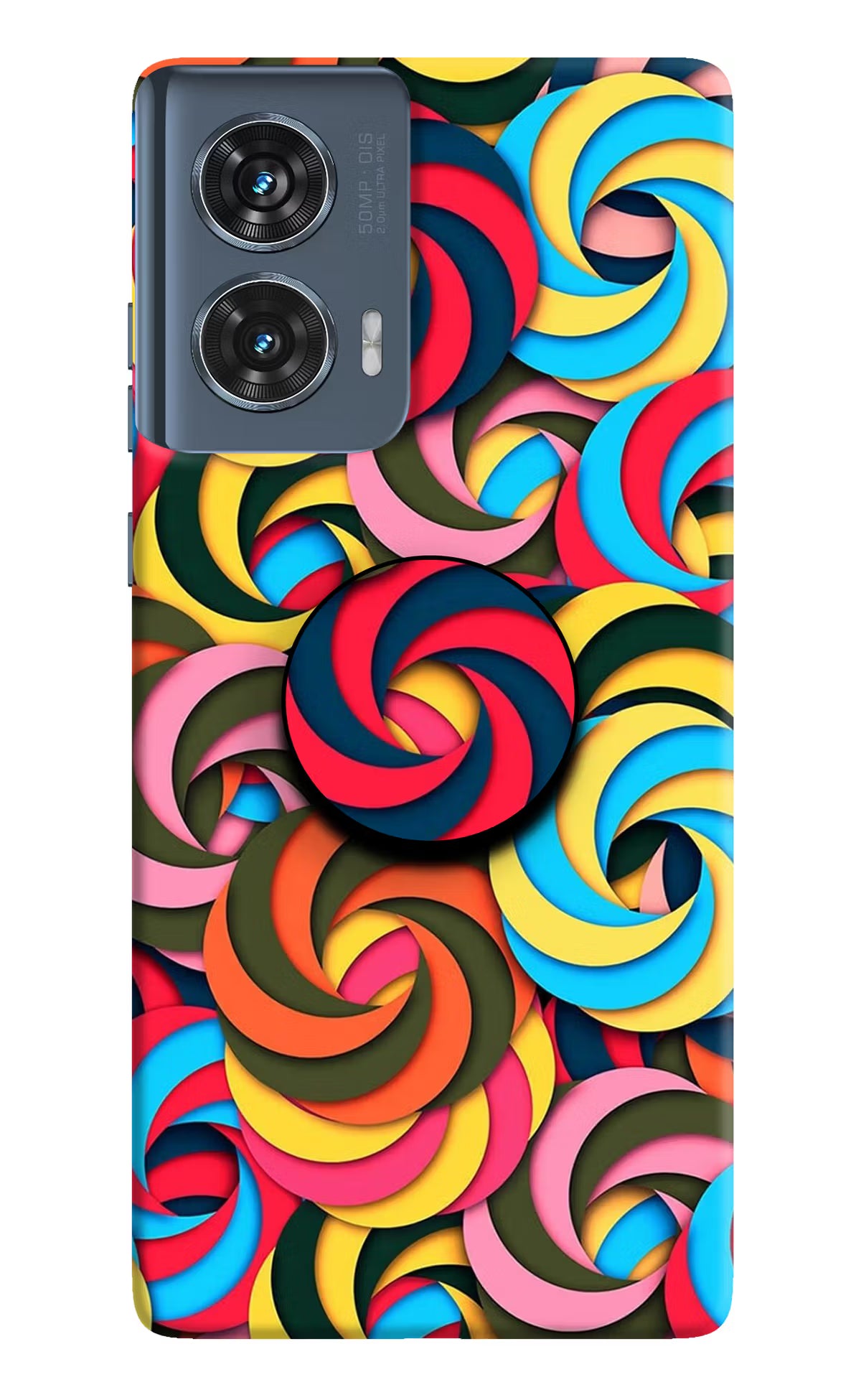 Spiral Pattern Moto Edge 50 Fusion Pop Case by Casekaro