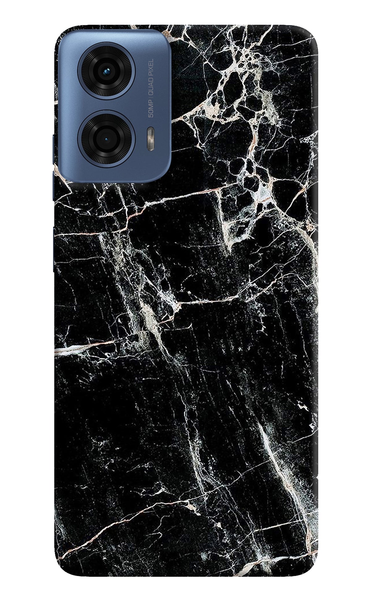 Black Marble Texture Moto G24 Power Back Cover