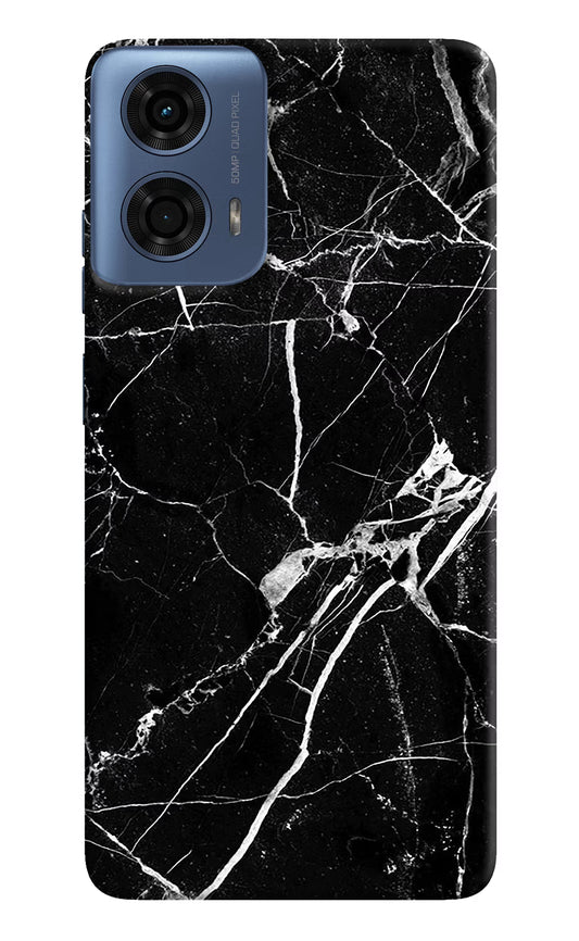 Black Marble Pattern Moto G24 Power Hard Case Back Cover by Casekaro