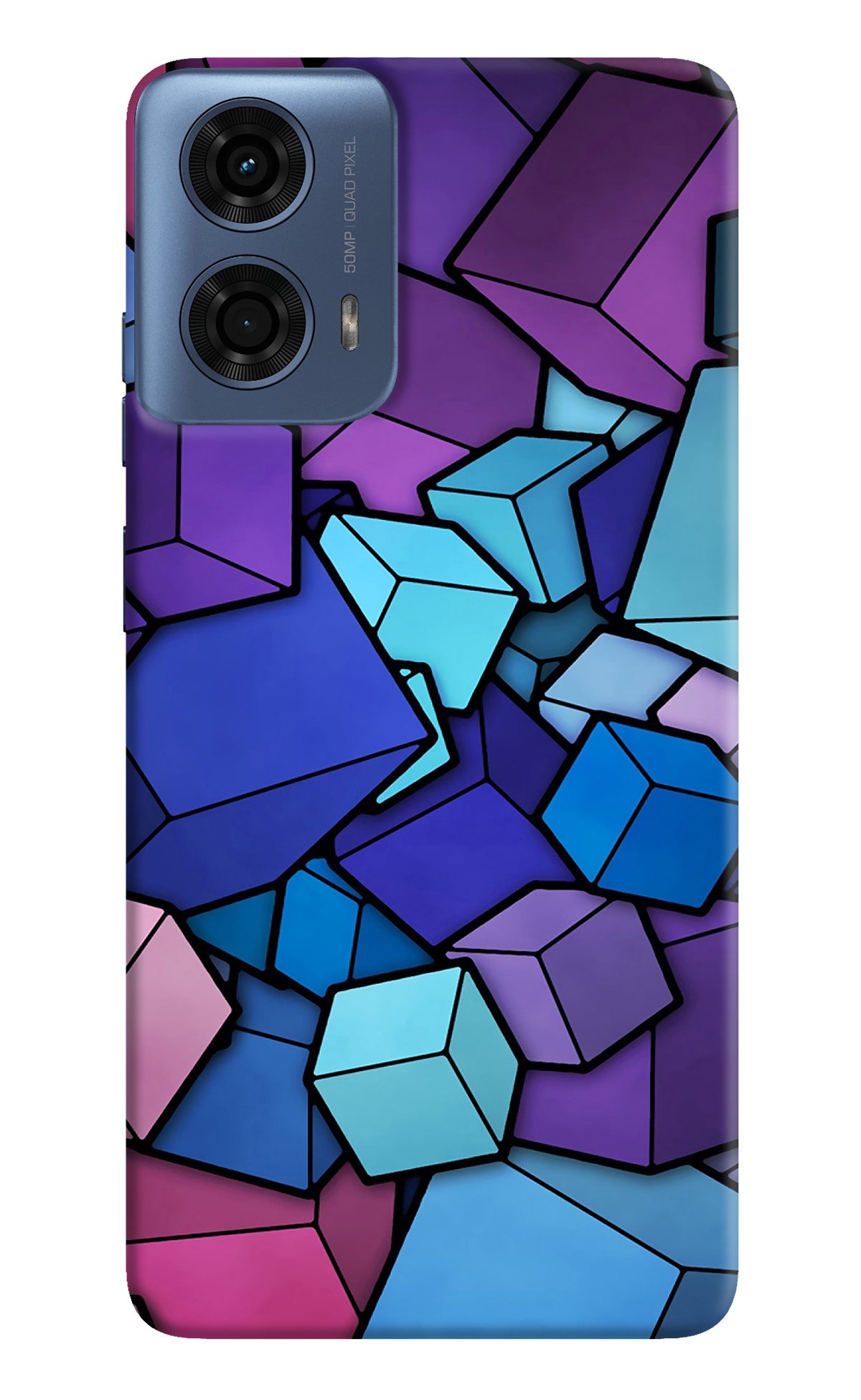 Cubic Abstract Moto G24 Power Back Cover