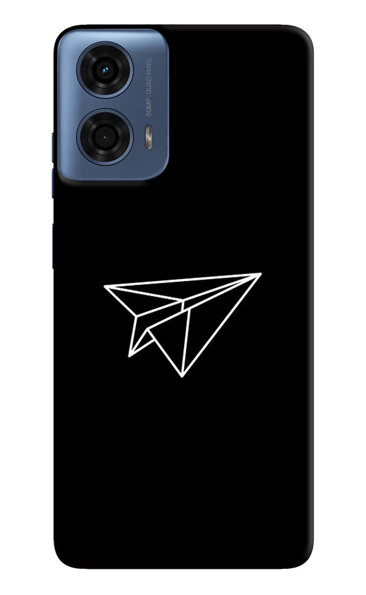 Paper Plane White Moto G24 Power Hard Case Back Cover by Casekaro
