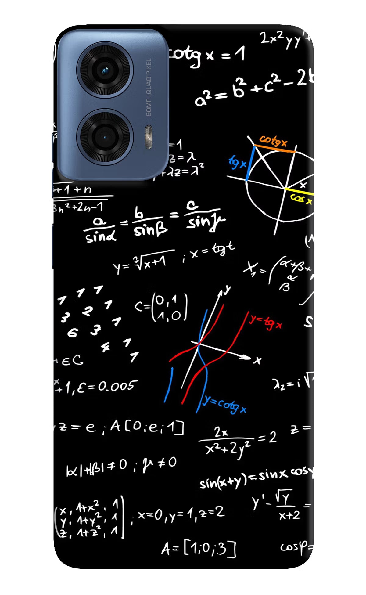 Mathematics Formula Moto G24 Power Hard Case Back Cover by Casekaro
