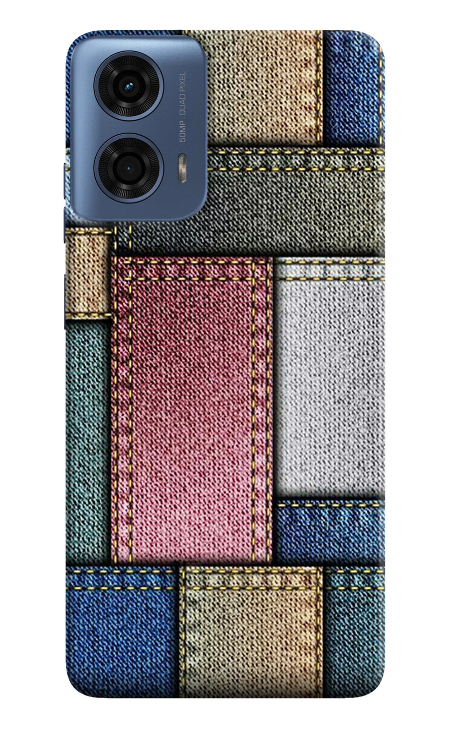 Multicolor Jeans Moto G24 Power Back Cover, Hard case