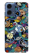 Space Abstract Moto G24 Power Hard Case Back Cover by Casekaro