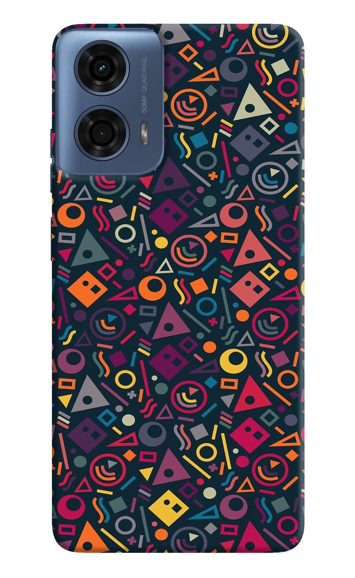Geometric Abstract Moto G24 Power Hard Case Back Cover by Casekaro