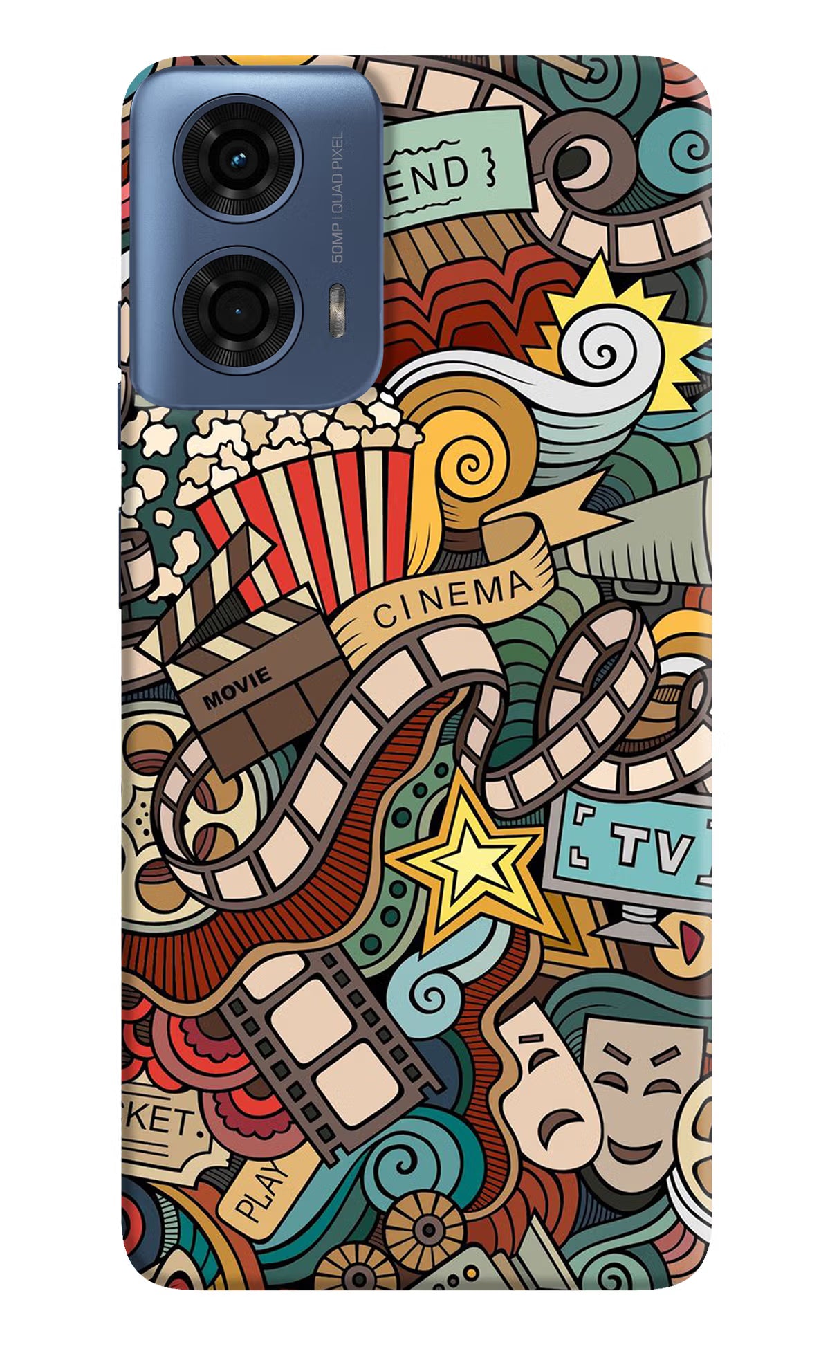 Cinema Abstract Moto G24 Power Hard Case Back Cover by Casekaro