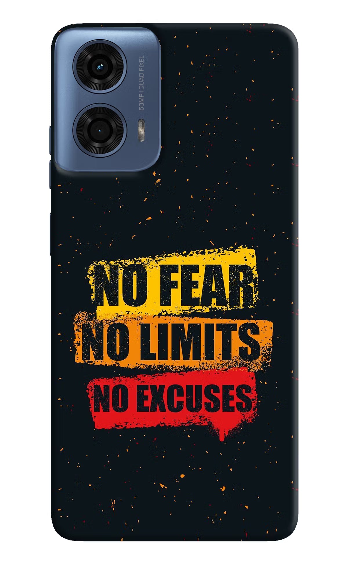 No Fear No Limits No Excuse Moto G24 Power Hard Case Back Cover by Casekaro