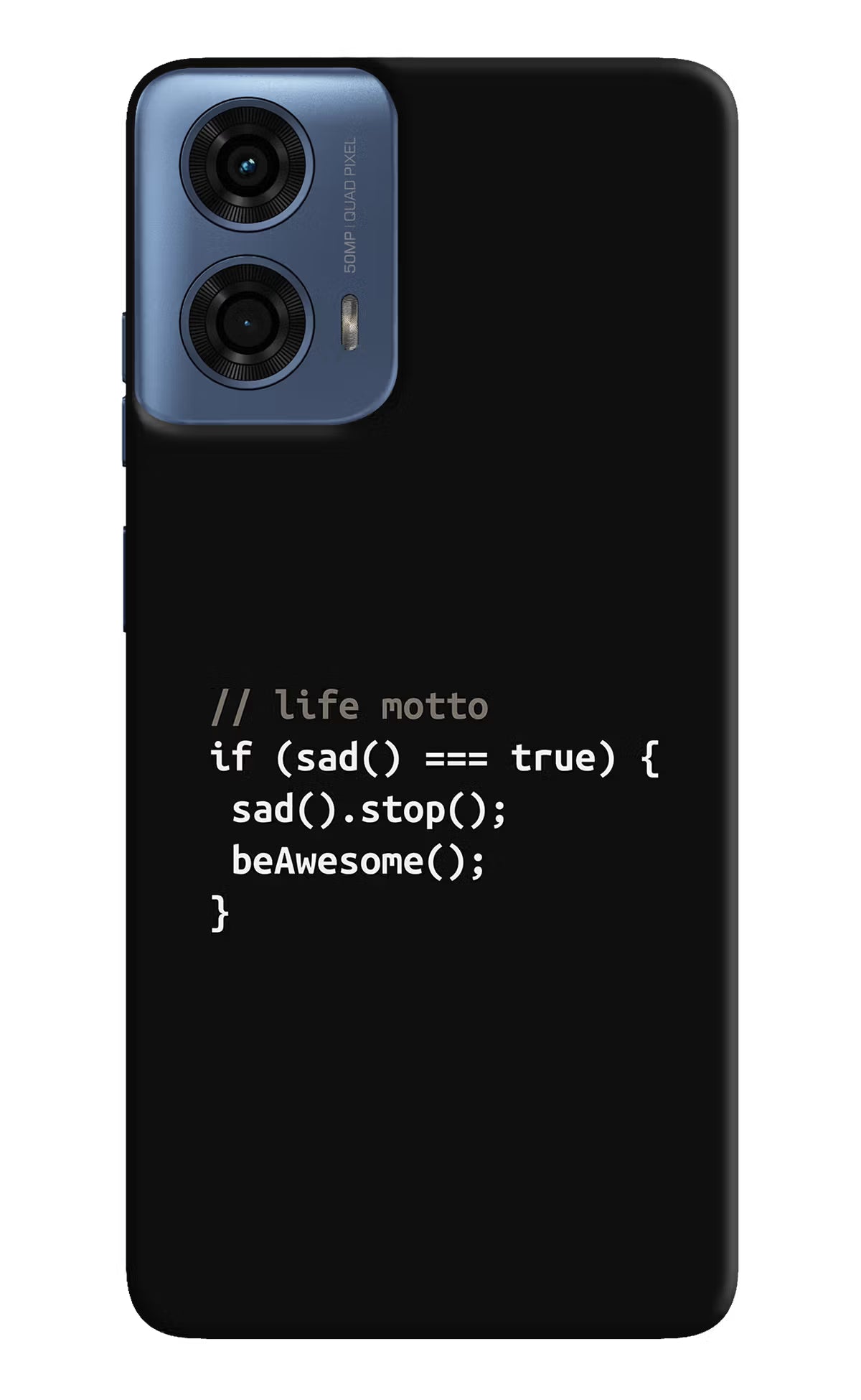 Life Motto Code Moto G24 Power Hard Case Back Cover by Casekaro