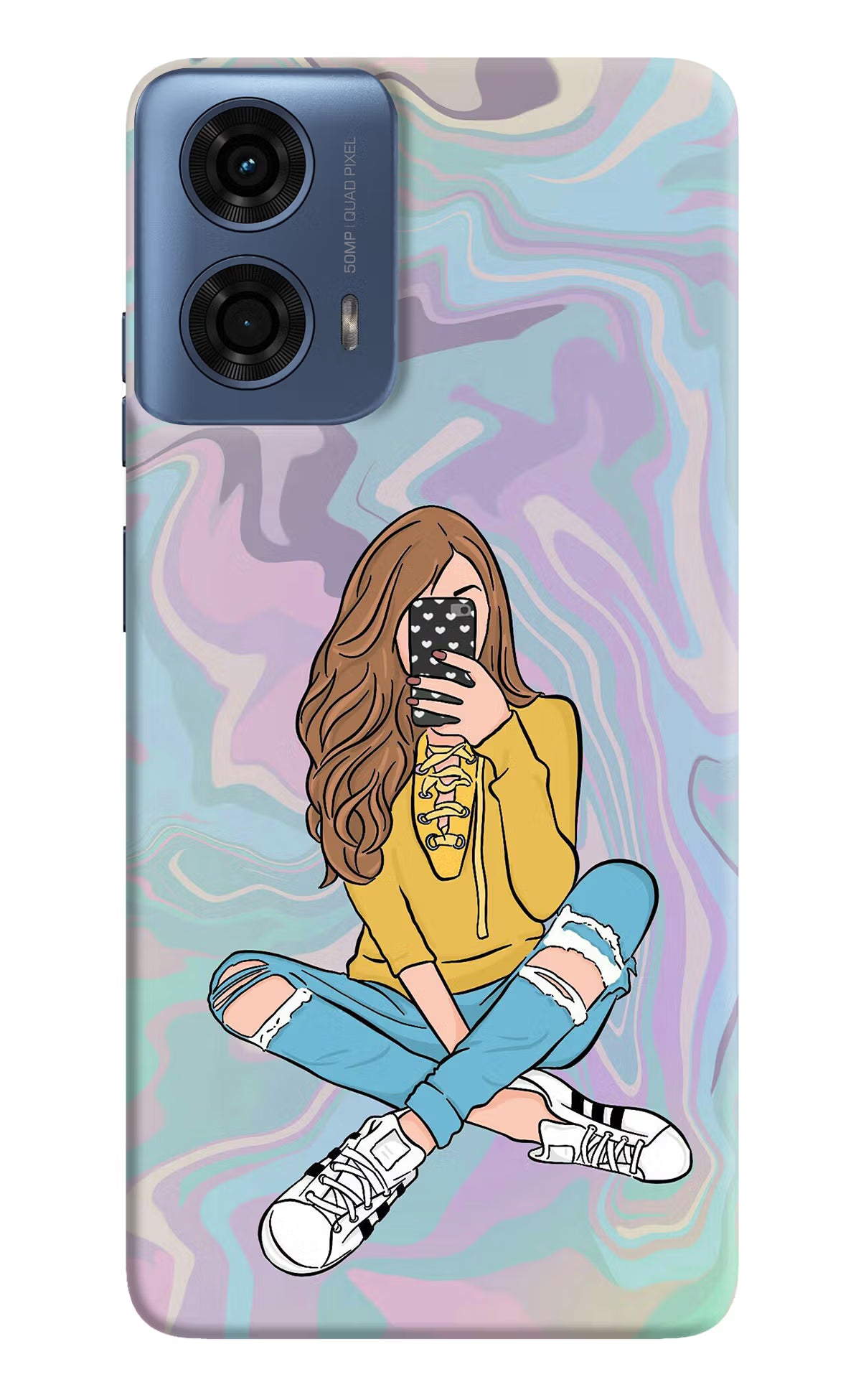 Selfie Girl Moto G24 Power Hard Case Back Cover by Casekaro