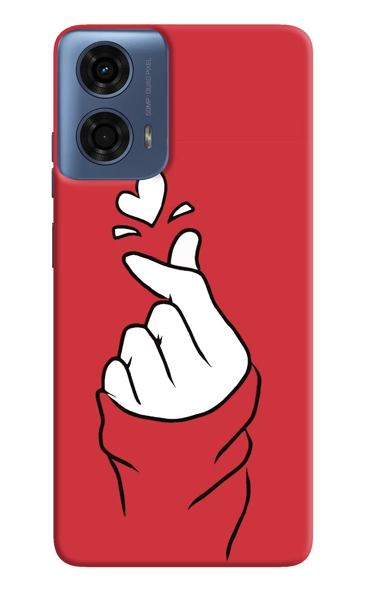 Korean Love Sign Moto G24 Power Hard Case Back Cover by Casekaro