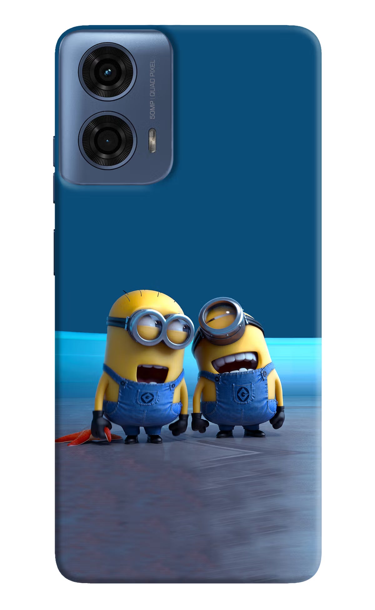 Minion Laughing Moto G24 Power Hard Case Back Cover by Casekaro