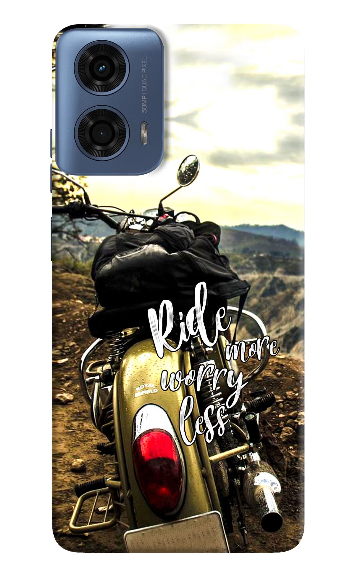 Ride More Worry Less Moto G24 Power Hard Case Back Cover by Casekaro