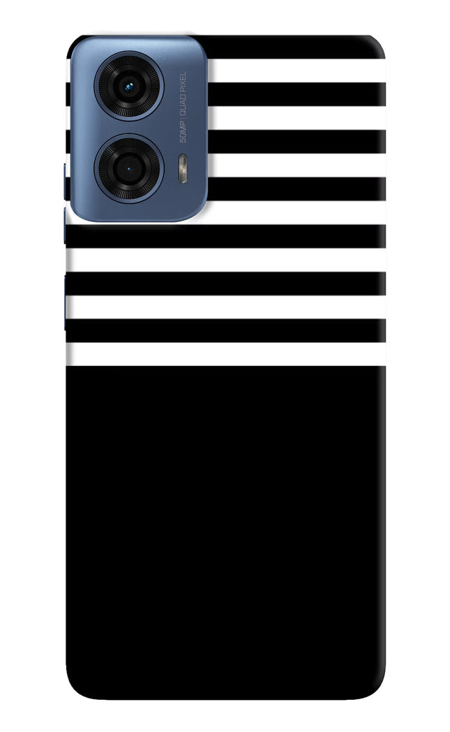 Black and White Print Moto G24 Power Hard Case Back Cover by Casekaro