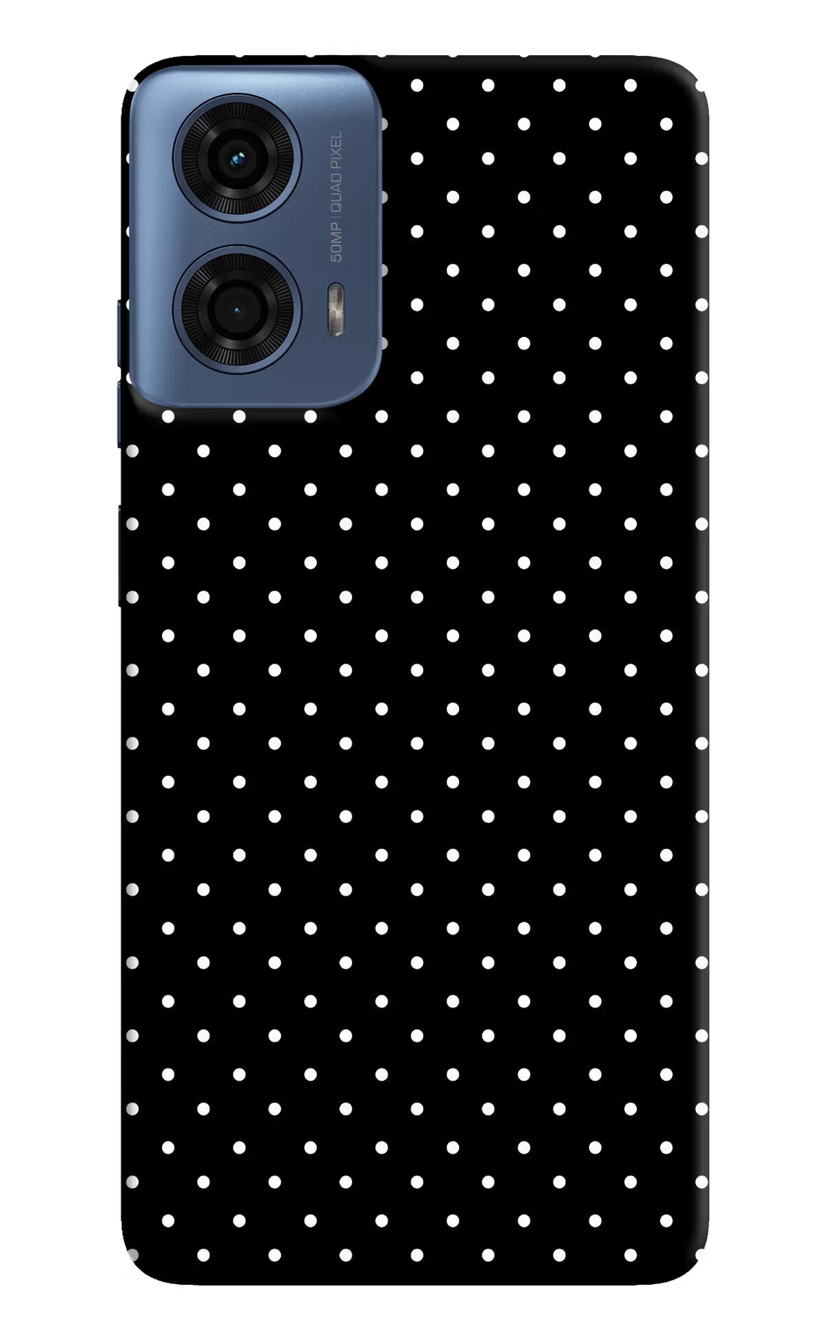 White Dots Moto G24 Power Hard Case Back Cover by Casekaro