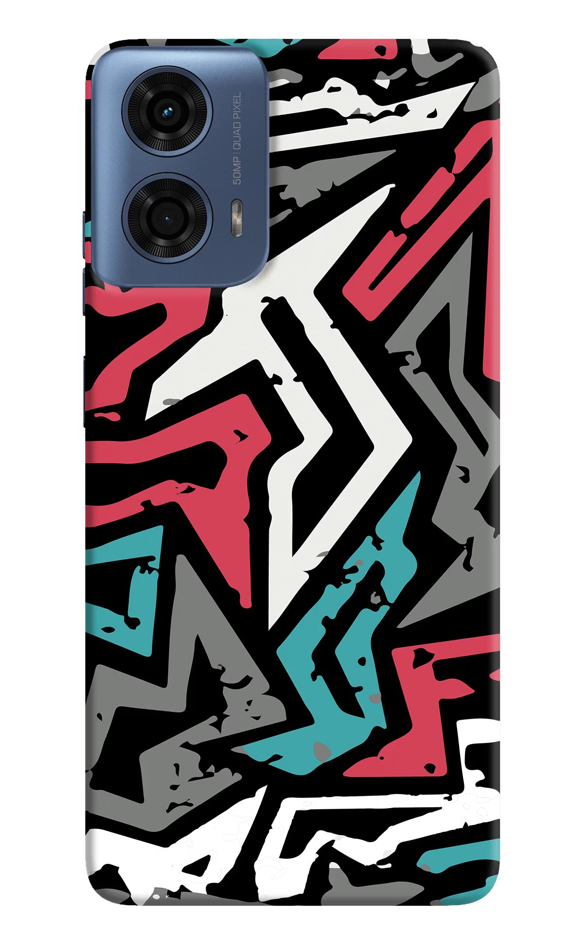Geometric Graffiti Moto G24 Power Hard Case Back Cover by Casekaro