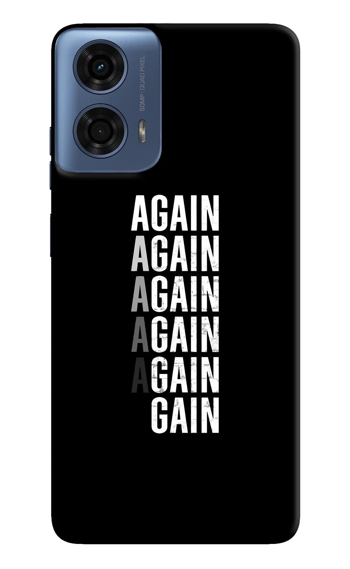 Again Again Gain Moto G24 Power Hard Case Back Cover by Casekaro