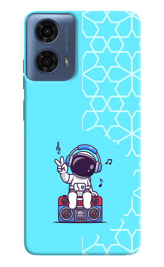 Cute Astronaut Chilling Moto G24 Power Hard Case Back Cover by Casekaro