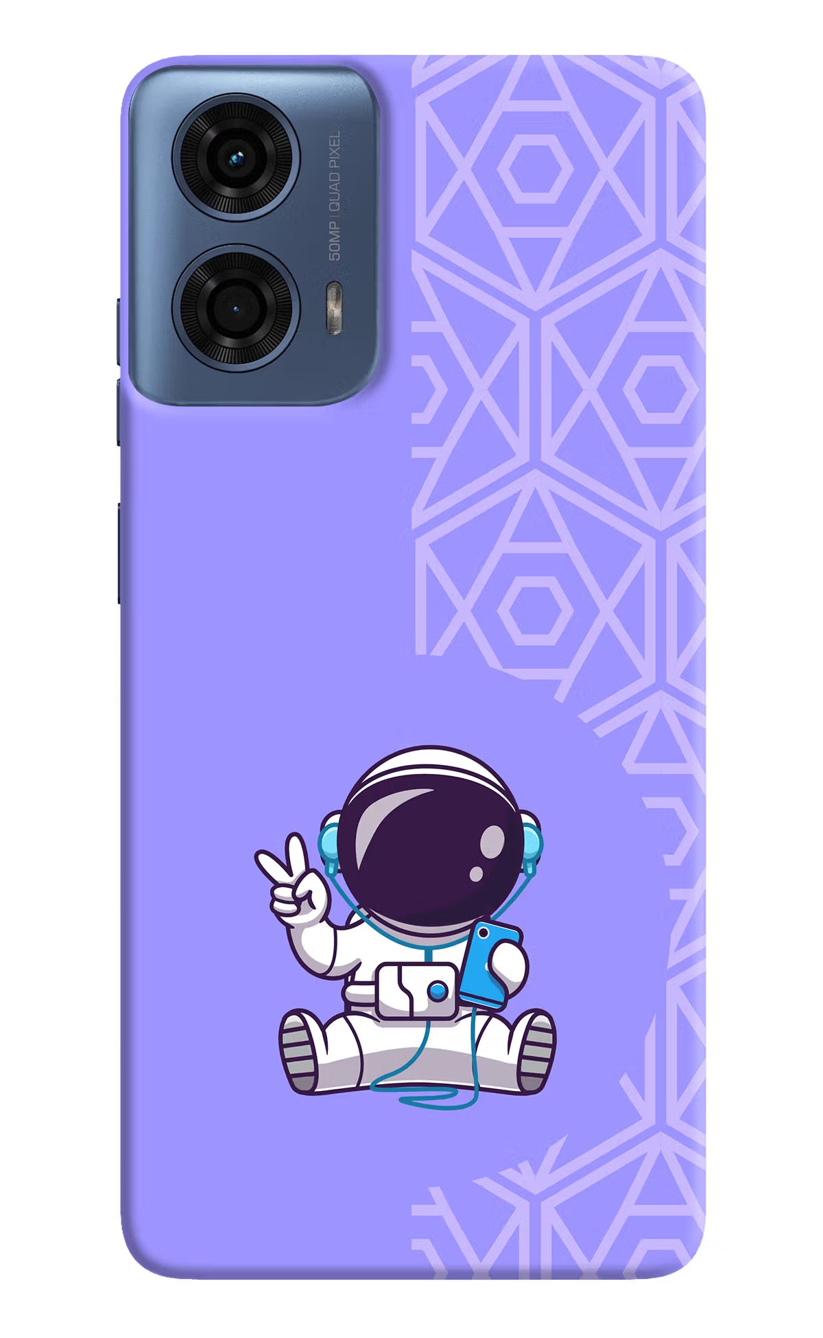 Cute Astronaut Chilling Moto G24 Power Hard Case Back Cover by Casekaro