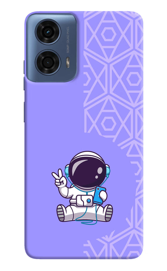 Cute Astronaut Chilling Moto G24 Power Hard Case Back Cover by Casekaro