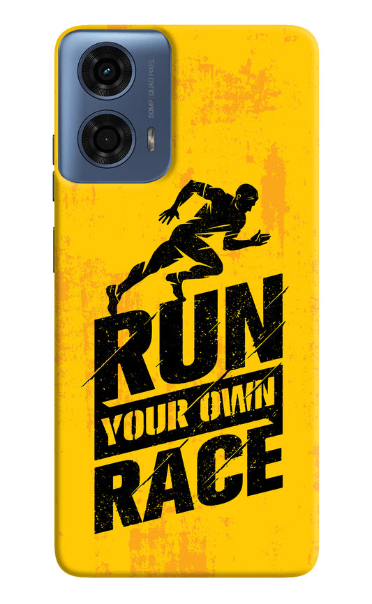 Run Your Own Race Moto G24 Power Hard Case Back Cover by Casekaro