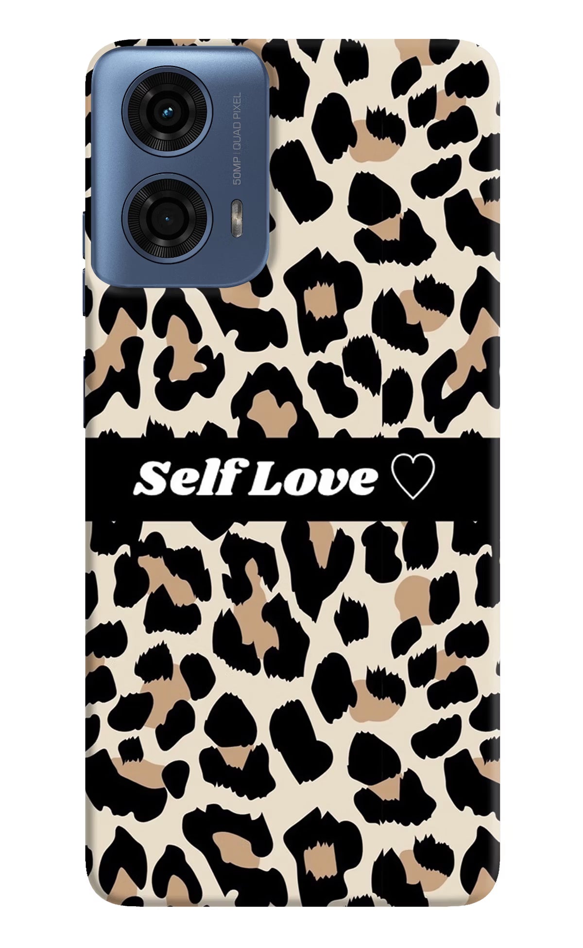 Leopard Print Self Love Moto G24 Power Hard Case Back Cover by Casekaro