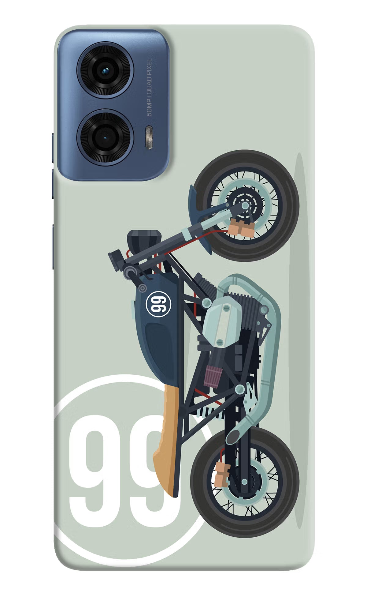 Classic Cafe Racer 99 Moto G24 Power Hard Case Back Cover by Casekaro