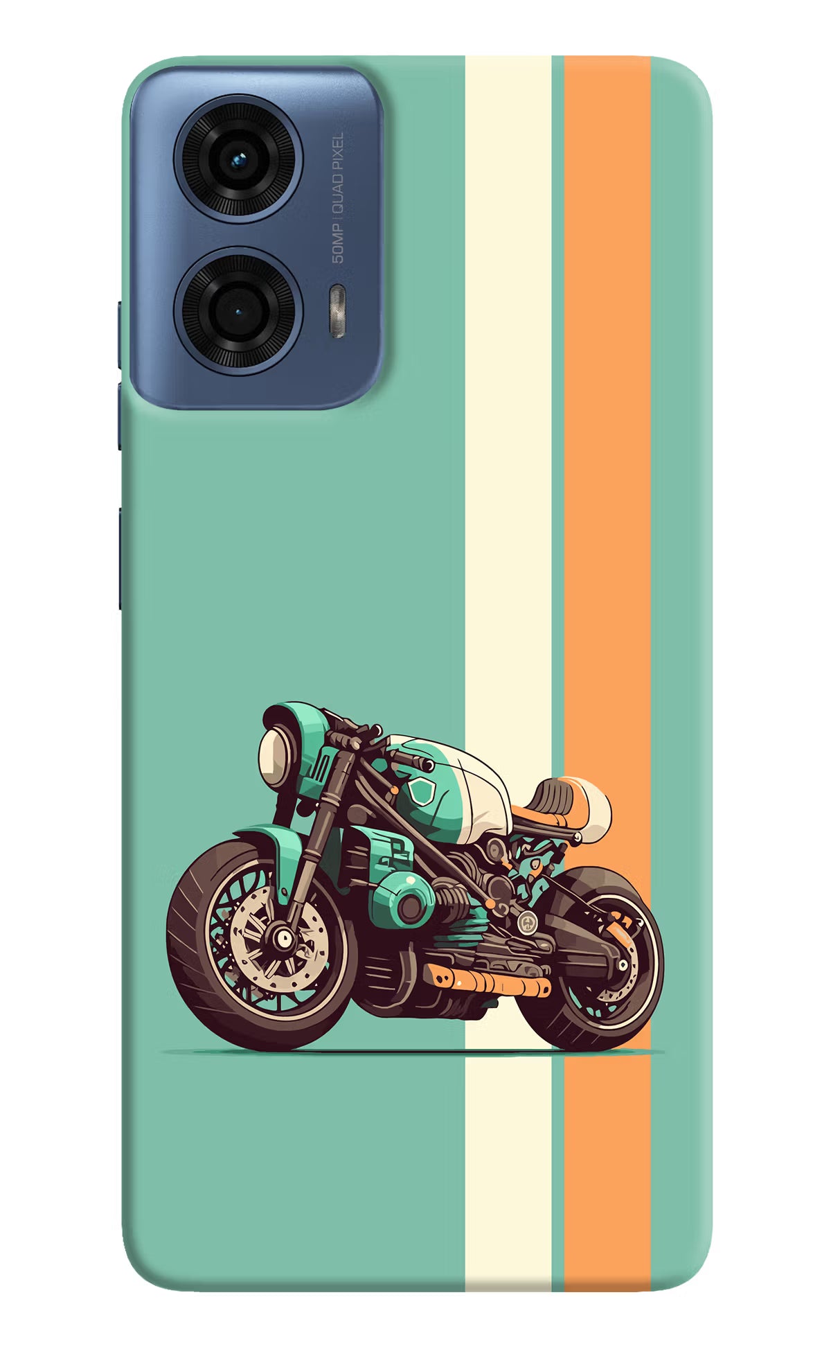 Striped Moto Drift Moto G24 Power Hard Case Back Cover by Casekaro