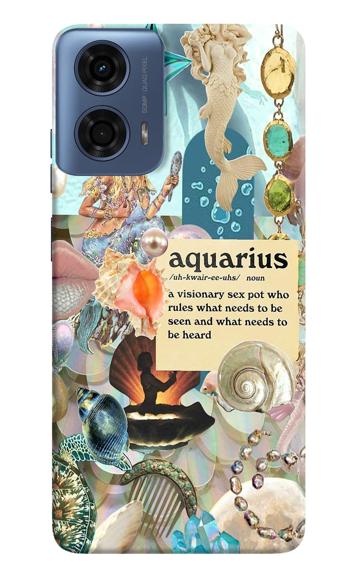 Aquarius Zodiac Moto G24 Power Hard Case Back Cover by Casekaro