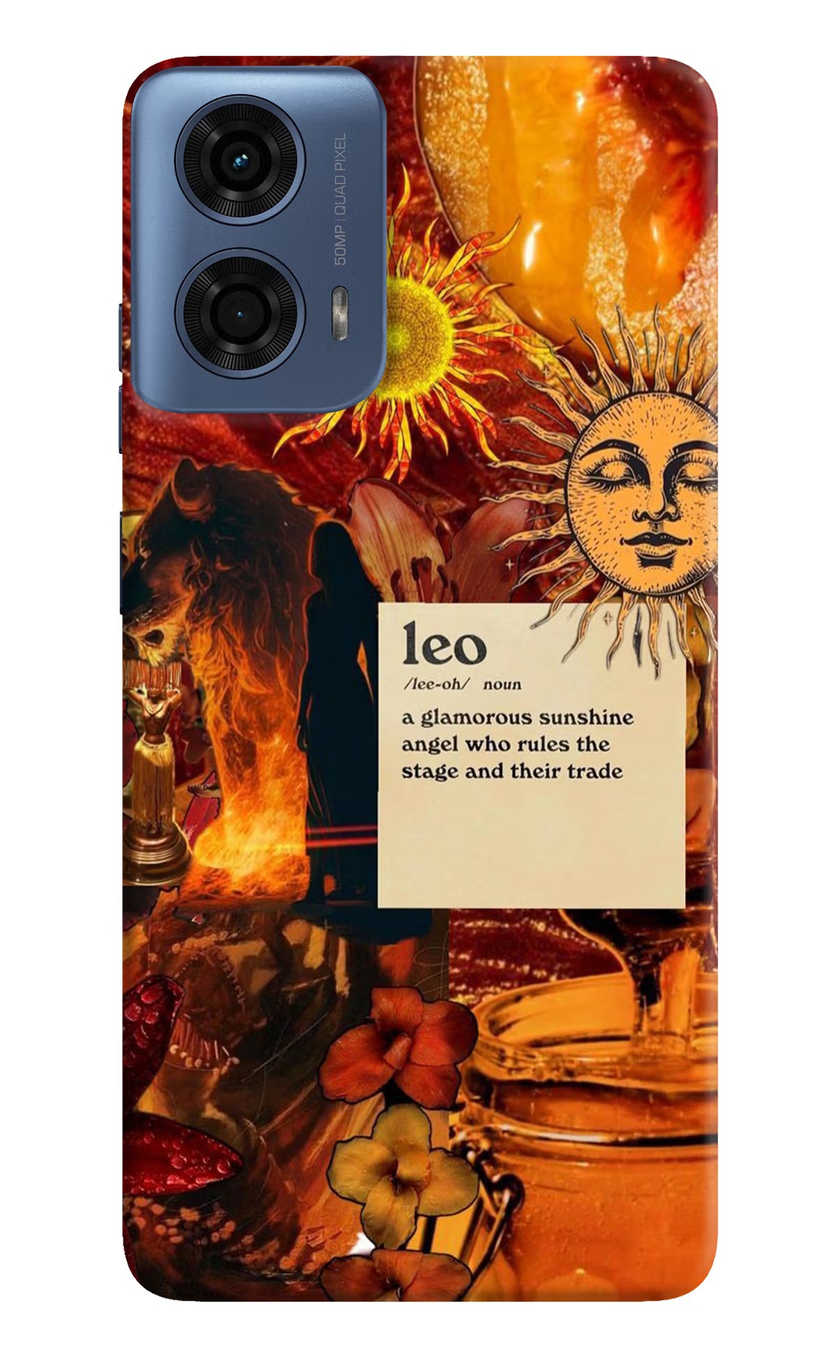 Leo Zodiac Moto G24 Power Hard Case Back Cover by Casekaro