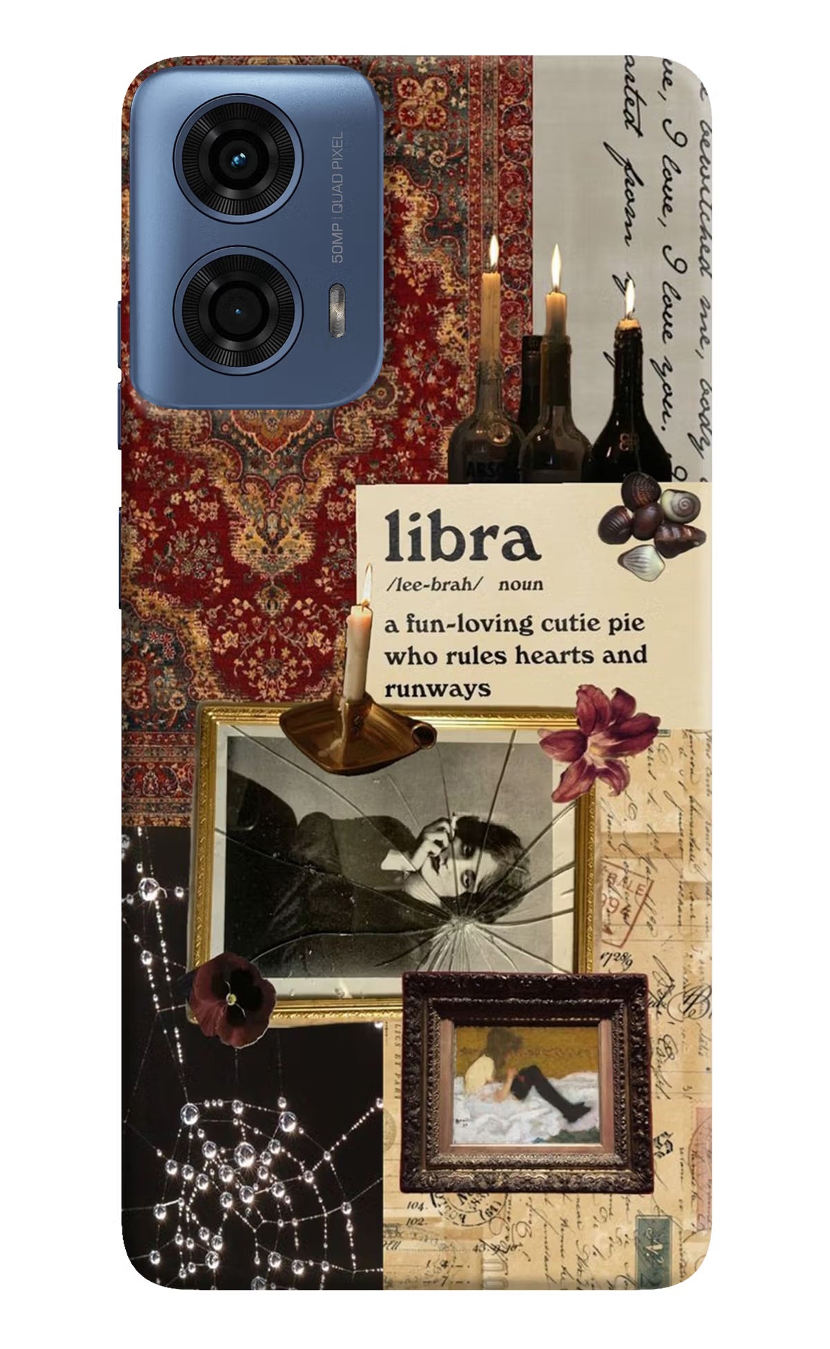 Libra Zodiac Moto G24 Power Hard Case Back Cover by Casekaro