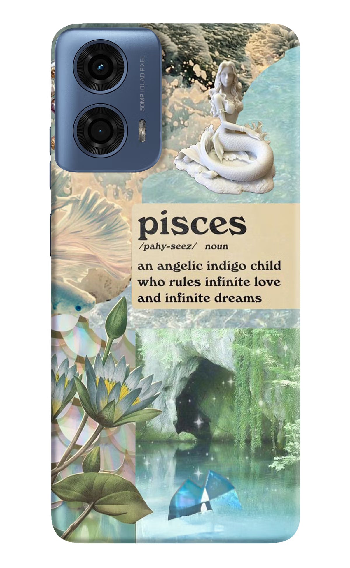 Pisces Zodiac Moto G24 Power Hard Case Back Cover by Casekaro