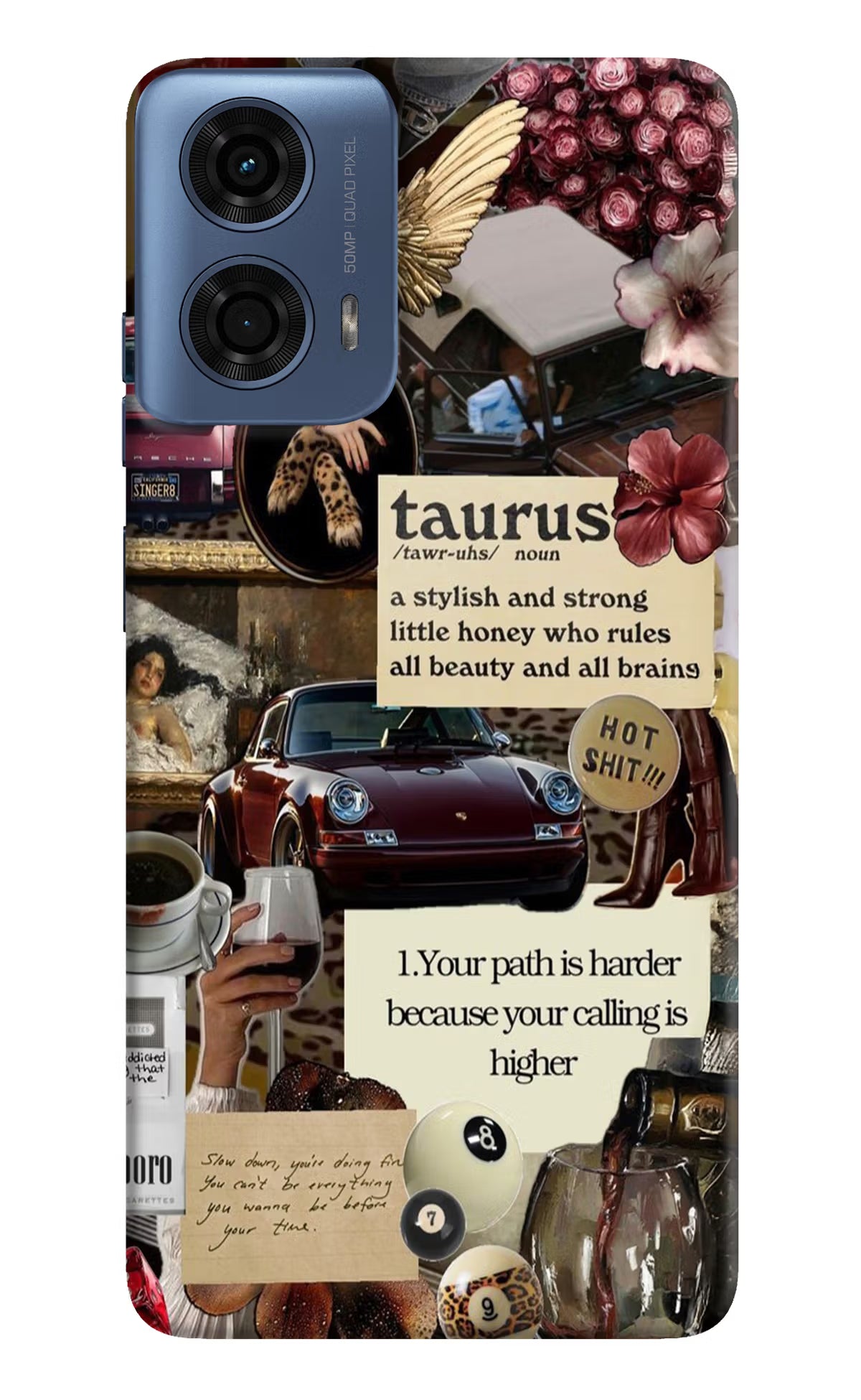 Taurus Zodiac Moto G24 Power Hard Case Back Cover by Casekaro