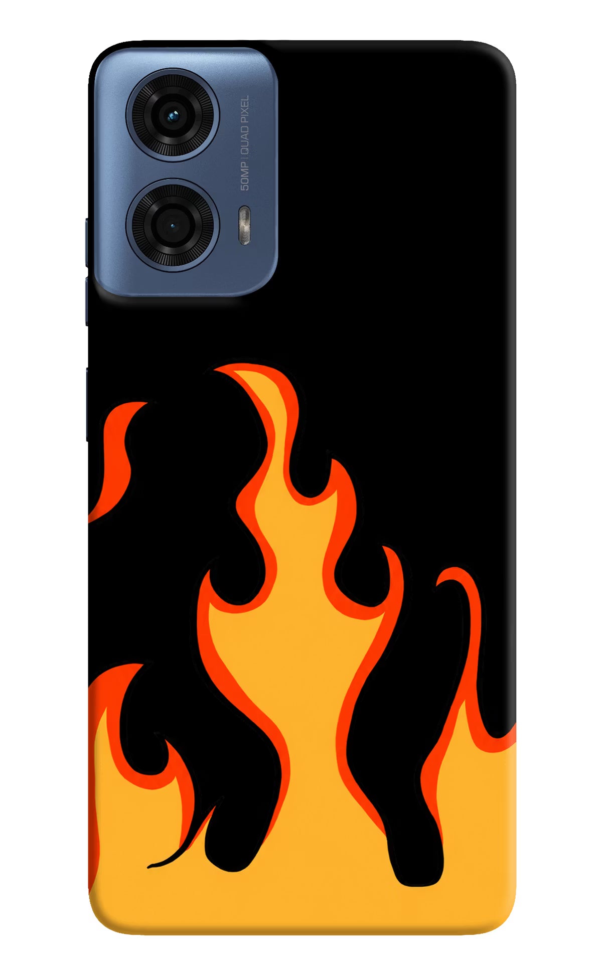 Fired Up – Black Moto G24 Power Hard Case Back Cover by Casekaro