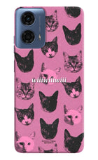 Pink Cats Moto G24 Power Hard Case Back Cover by Casekaro