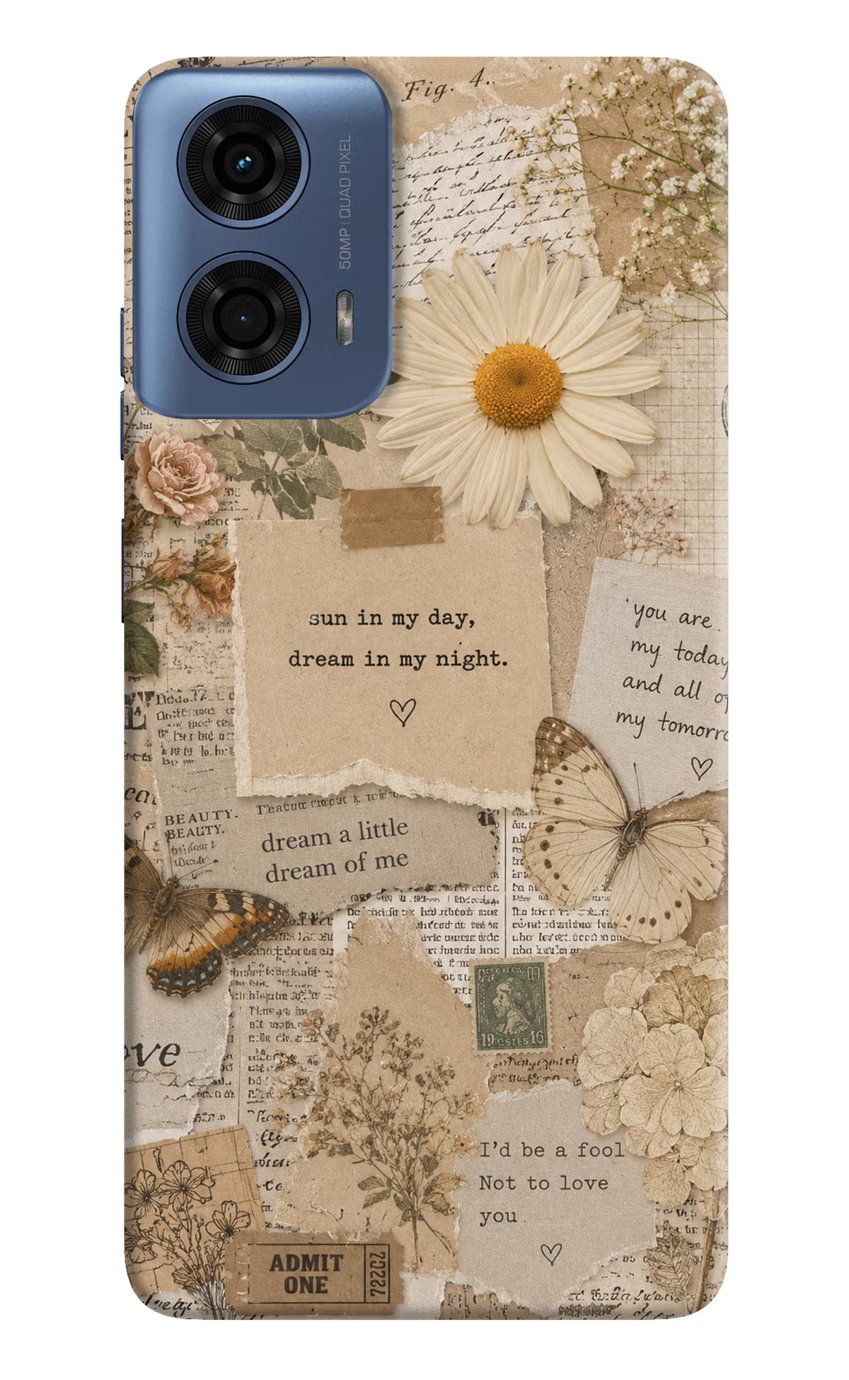Vintage case Moto G24 Power Back Cover